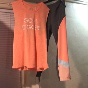 Yoga set Goal Digger coral